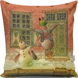 Aberto Design Cojín Multicolor 43 x 43 cm con Relleno de Silicona